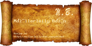 Müllerleily Bán névjegykártya